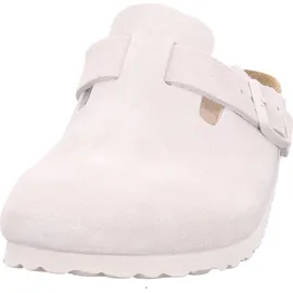 Birkenstock Boston Suede Holzschuhe Antique White 38