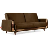konsimo® 3-Sitzer-Schlafsofa, Hellbraun, Holz, Holzwerkstoff, Textil, 230x98x98 cm, Wohnzimmer, Sofas & Couches, Schlafsofas