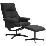 Homcom Relaxsessel mit Hocker, Gepolstert Fernsehsessel mit Liegefunktion, Wippfunktion, Drehbar Liegesessel mit Samtoptik, für Wohnzimmer, Sessel, Relaxsessel