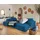 best mobilier Topaze - 7-Sitzer wohnlandschaft U-form - schlaffunktion und Bettkasten - Cord Schieferblau