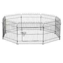 PawHut Welpenauslauf Freilaufgehege 71x61 cm Schwarz