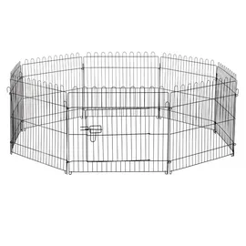 PawHut Welpenauslauf Freilaufgehege 71x61 cm Schwarz