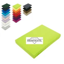 EXKLUSIV HEIMTEXTIL Marke Jersey Spannbettlaken 120 x 200 cm Apfelgrün
