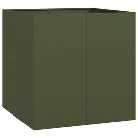 vidaXL Pflanzgefäß 80 x 80 x 80 cm Olivgrün