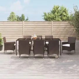 vidaXL Garten-Essgruppe 9-tlg. Braun