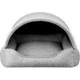 Bjird Hundebett & Hundehütte in einem - Hundehaus mit Dach für kleine und mittelgroße Hunde - Hundehöhle - Hundebox - Hundesofa - Bezug abnehmbar & waschbar - stabiles Hundekorb - 82x58 cm