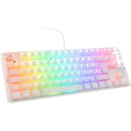 Ducky One 3 Aura White TKL Gaming Tastatur, RGB LED - MX-Speed-Silver (DE, Kabelgebunden), Tastatur, Weiss