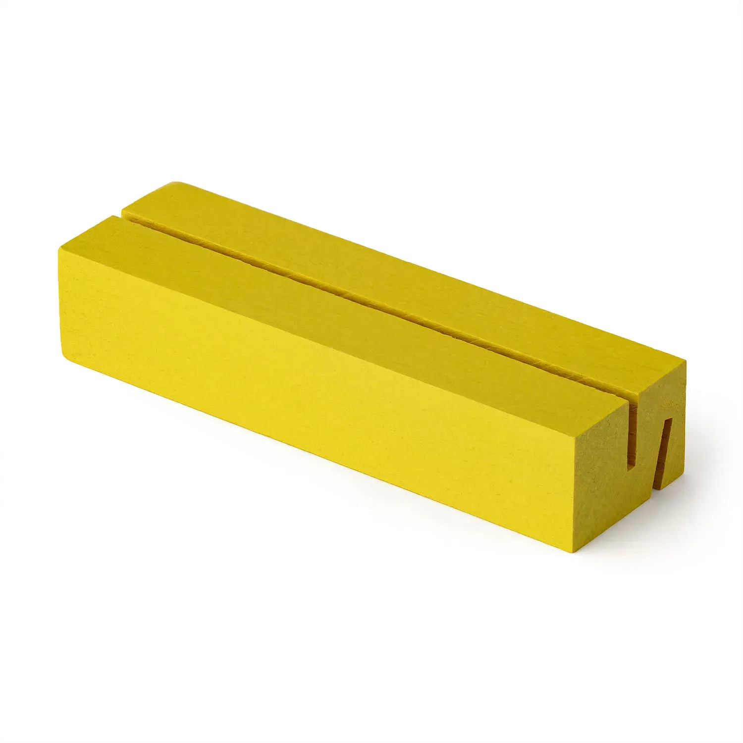 Metrie | Dablin-10B2GE Holz-Kartenhalter, 2 Nut, gelb, Buche | 10 cm