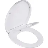 Grünblatt High-End Duroplast WC Sitz für Familien mit Kinder, Absenkautomatik, Toilettendeckel Klobrille Toilettensitz abnehmbar zur Reinigung (O-Form)