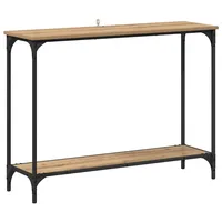 VidaXL Konsolentisch mit Regal Eiche handwerklich 101 x 30.5