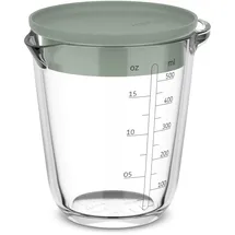 Mepal Messbecher Chef it 0,5 Liter aus Glas mit Deckel nordic sage