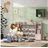 aiyaplay Kinderregal mit 8 Boxen 140 x 30 x 90 cm MDF rosa
