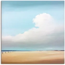 Artland Leinwandbild »Spaziergang I«, Strand, (1 St.), auf Keilrahmen gespannt Artland Farbe Bild(er): weiß