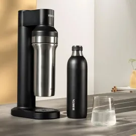 Brita sodaTRIO Edelstahlflasche schwarz groß – -Hilfsmittel Karbonisiererflasche (118440)