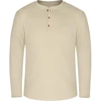 Normani Neuville Basic Henley Shirt beige M