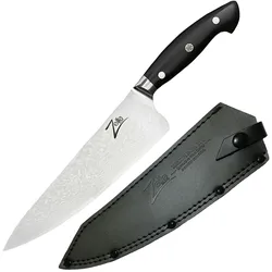 Executive-Plus Serie 8` Kochmesser 61 HRC Edelstahl Schwarz