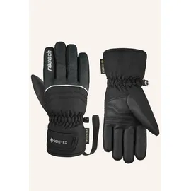 Reusch Skihandschuhe "Teddy GORE-TEX", Mädchen, Gr. 3,5, schwarz (schwarz, grau), 95% Polyester, 5% Lederimitat, mehrfarbig, Handschuhe, mit wasserdichter Funktionsmembran