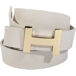 Ledergürtel SILBERGIFT, Damen, Gr. 100, beige, Rindsleder, casual,elegant,feminin,klassisch,festlich,modisch, Gürtel, mit schlichter goldfarbener Koppelschließe