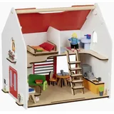 GoKi Tragbares Puppenhaus Eco House mit Zubehör