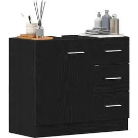 vidaXL Waschbeckenunterschrank 63 x 54 x 30 cm Schwarz