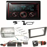 Pioneer FH-S820DAB DAB+ Bluetooth FLAC USB Einbauset für Seat Exeo Audi A4 B6 B7