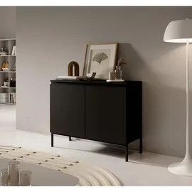 Selsey Sideboard 100 x 77 cm Schwarz