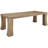 MASSIVMOEBEL24.DE Esstisch TEAK 200x100x78 natur unbehandelt BASSANO #107