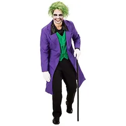 Mantel "Böser Clown" für Herren, lila/grün