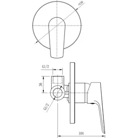 a&n&a aQualine Lotta Duscharmatur Unterputz 1 Weg Chrom LT741