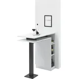 Stolkom Bartisch Bay 108 x 103 x 50 cm Weiß / Beton dunkel