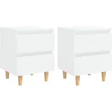 vidaXL Nachtschrank 40 x 35 x 50 cm Weiß