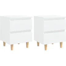 vidaXL Nachtschrank 40 x 35 x 50 cm Weiß