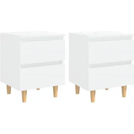 vidaXL Nachtschrank 40 x 35 x 50 cm Weiß