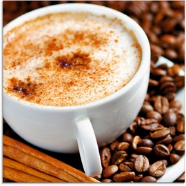 Artland Glasbild »Cappuccino - Kaffee«, Getränke, (1 St.), braun