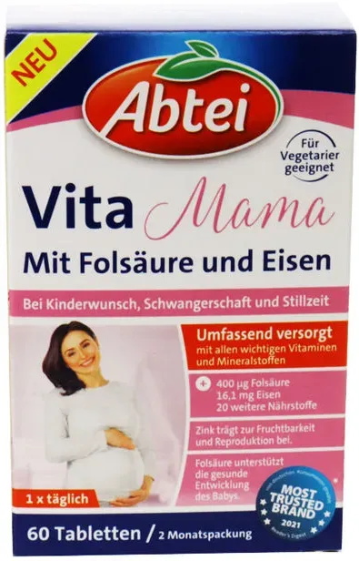 2 x Abtei Vita mit Folsäure und Eisen