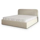 masseno Polsterbett, Beige, Holz, 140x200 cm, Schlafzimmer, Betten, Polsterbetten