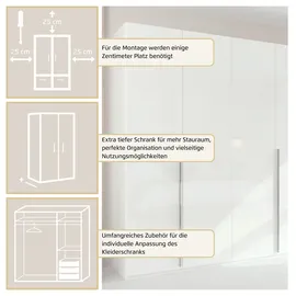 Rauch Drehtürenschrank MONTCLAR 301 x 223 x 60 cm Grau