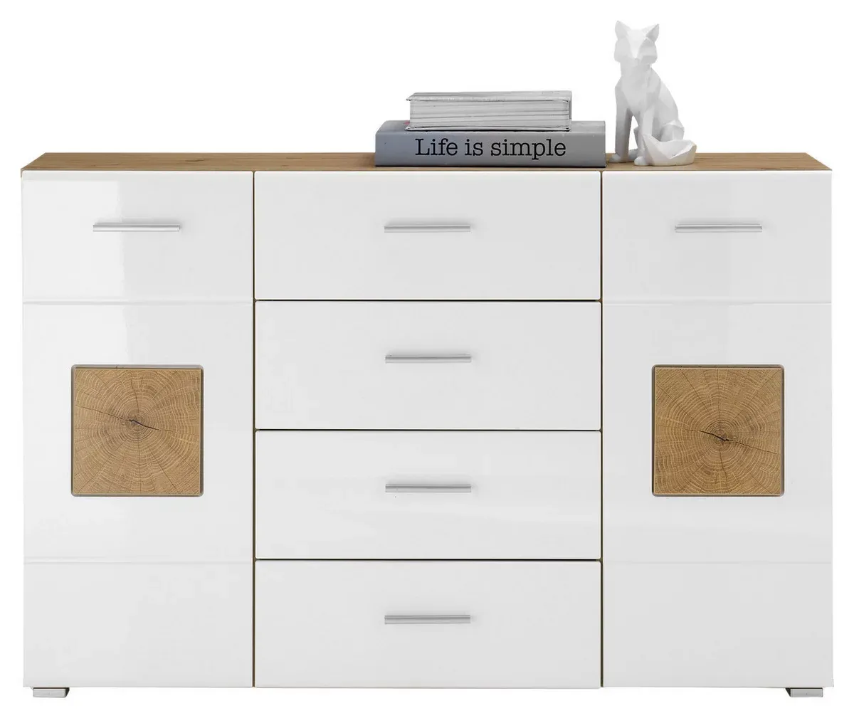 Bega Consult Georgia Kommode Beschichtete Spanplatte - Silber