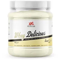 XXL Nutrition - Whey Delicious Protein Pulver - Leckerste Shake - Eiweiss Pulver, Whey Protein Isolat & Konzentrat - Hohe Qualität - 78,5% Proteingehalt - Süße Vanille - 450 Gramm