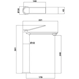 Schöner Wohnen Viola L Waschtischarmatur Mattschwarz