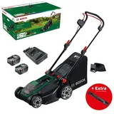 Bosch Akku-Rasenmäher Rotak 18V2-43 inkl. 2x 4,0Ah Akku, Ladegerät, Mulchstopfen