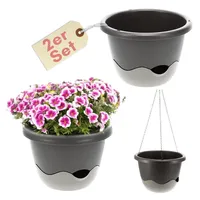 GarPet Blumenampel 30 x 30 x 19,5 cm Anthrazit