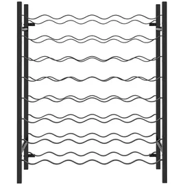 vidaXL Weinregal für 48 Flaschen Schwarz Metall