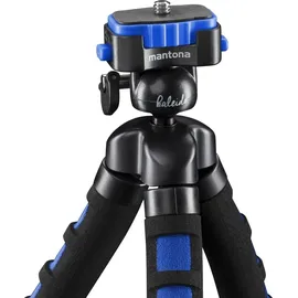Walimex Mantona kaleido Flex leichtes Flex Stativ (mit hochwertigem 360° Kugelkopf, geeignet für Digital und Videokameras, Smartphones und Action Cams) ocean blue