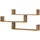 Mirjan24 Wandregal Trio 003 119 x 18 x 55 cm Braun