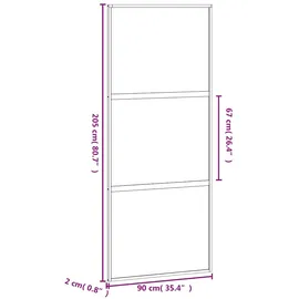 vidaXL Schiebetür rechts 90 x 205 cm weiß