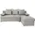 Jockenhöfer Ecksofa Starlight L-Form Polyester mit Bettfunktion 3-Sitzer Grau