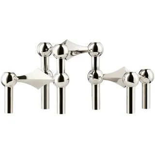 STOFF Nagel Kerzenständer-Set Nagel Metall Silber