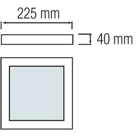 Braytron 18 Watt eckig Kaltweiß