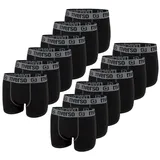 Riverso RIVOle Boxershorts Blau / Schwarz M 12er Pack